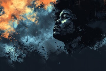 black history month illustration image, this illustration is suitable for posters or advertisements to commemorate the annual black history month. - obrazy, fototapety, plakaty