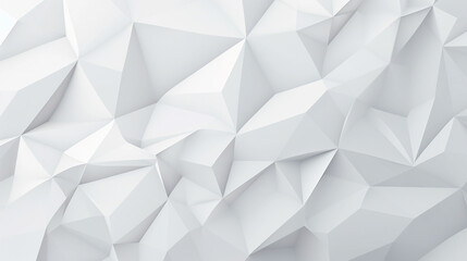 White abstract polygonal background. Triangular low poly design.