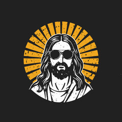 Cool Jesus Christ hipppie style