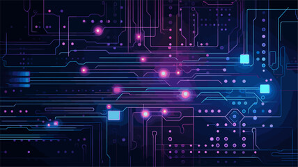 circuit lines forming a tech grid, offering futuristic and digital backgrounds for projects related to technology and innovation. simple minimalist illustration creative