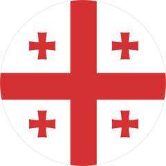 Georgia flag national emblem graphic element illustration template design. Flag of Georgia - vector illustration