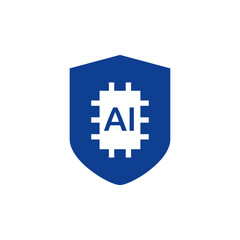 AI Processor vector icon logo. Circuit icon vector illustration logo template.