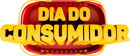 Foto op Plexiglas logotipo 3d selo varejo dia do consumidor 15 de marco brasil © Wersiley