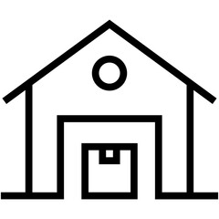Warehouse Vector Icon