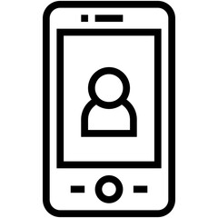 Mobile Account Vector Icon