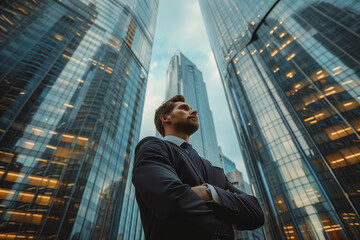 Business man on future 