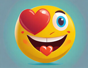 Emoji 3D In love Emoticon