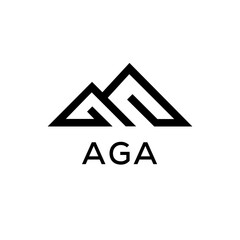 AGA Letter logo design template vector. AGA Business abstract connection vector logo. AGA icon circle logotype.
