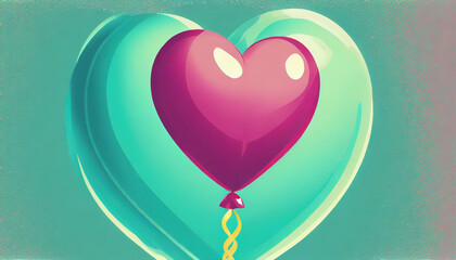 3D heart balloon