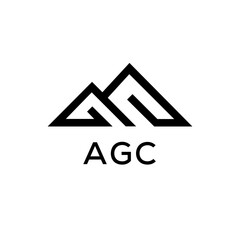 AGC Letter logo design template vector. AGC Business abstract connection vector logo. AGC icon circle logotype.
