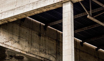 Obraz premium fragment of an abandoned unfinished building
