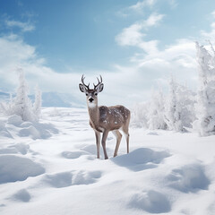 Gazelle In Winter Elevate your visual content with the striking