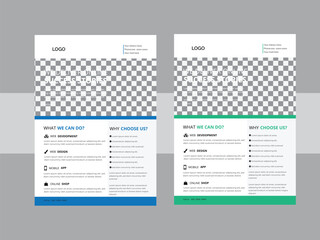 A modern business flyer 2 layout with 2 colors.Modern flyer design template.business flyer design, modern design, perfect for creative professional business.