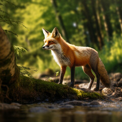 Naklejka na ściany i meble Fox In Summer Introduce a touch of the wild