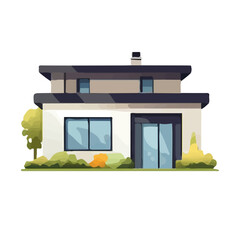 モダンな住宅のイラスト