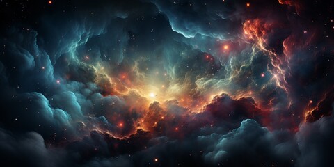 Night sky - Universe filled with stars, nebula and galaxy