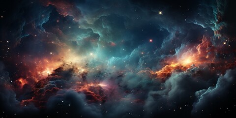 Night sky - Universe filled with stars, nebula and galaxy