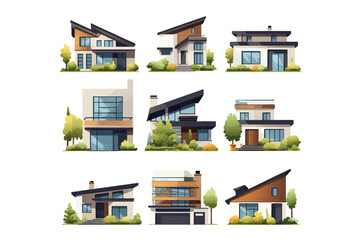 モダンな住宅セット