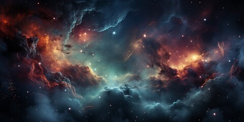 Night sky - Universe filled with stars, nebula and galaxy