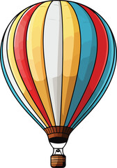 Fototapeta premium hot air balloon vector design illustration isolated on transparent background 