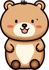 Naklejka premium bear design illustration isolated on transparent background 