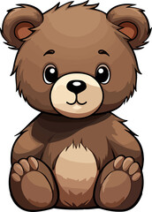 Obraz premium bear design illustration isolated on transparent background 