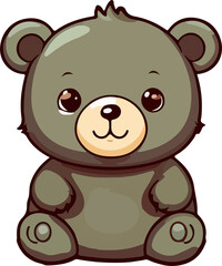 Fototapeta premium bear design illustration isolated on transparent background 