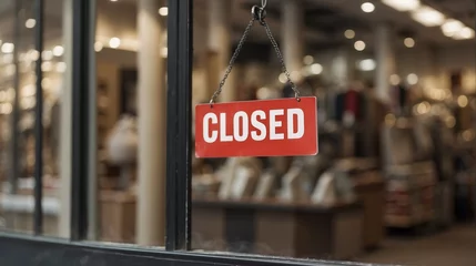 Deurstickers Closed sign board in shop  © VISHNU