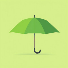 Rainy Season Umbrella: A Colorful Abstract Illustration of a Red Umbrella Protecting from Raindrops on Blue Background
