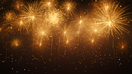 Beautiful fireworks background at night for holiday decoration