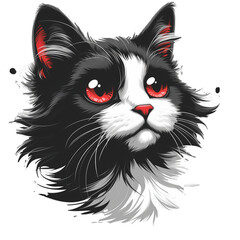 transparent background vector logo of a cat