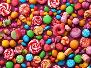 Fototapeta na wymiar Candy Pattern Background Very Cool