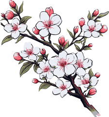 blossom design illustration isolated on transparent background
