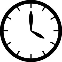 Black clock icon