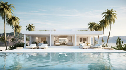 Fototapeta premium hotel swimming pool high definition photographic creative image