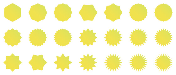 ジグザグ･ギザギザセット 　ベクター　セット　黄色　金色　オレンジ　グラデーション