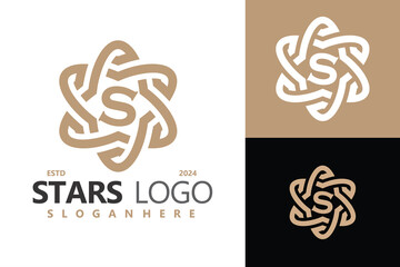 Fototapeta na wymiar S Star Elegant Logo Design Vector Template