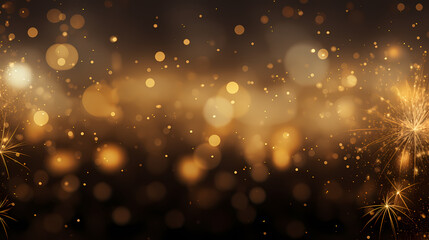 Obraz premium Beautiful fireworks background at night for holiday decoration