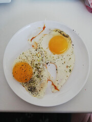 fried egg in a pan