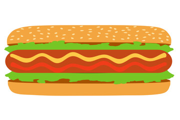 hot dog fast food stock vector illustration