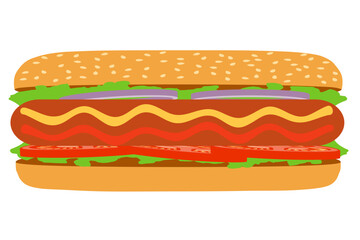 hot dog fast food stock vector illustration