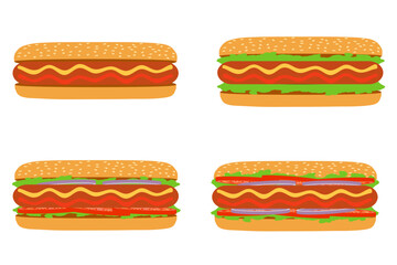 hot dog fast food stock vector illustration