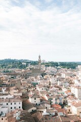 Naklejka premium Vista vertical de la ciudad de Florencia Italia, desde el Duomo de Florencia