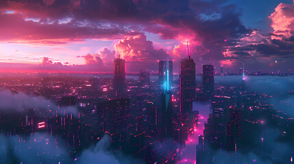 Obraz premium Futuristic cityscape