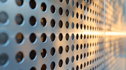 Stainless steel perforated wall