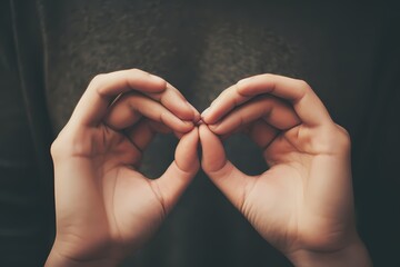 Two pairs of hands forming a heart shape, a simple yet powerful gesture of love.