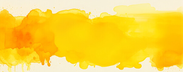 Fototapeta premium yellow paint watercolor stroke design, in the style of shaped canvas, color-field, vibrant stage backdrops, color field