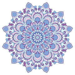pastel colored mandala light colored circle For decorating book and card covers.