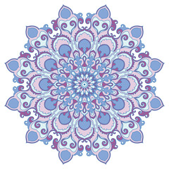 pastel colored mandala light colored circle For decorating book and card covers.