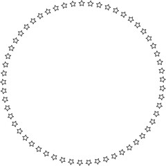 Stars in circle icon. Round star frame template